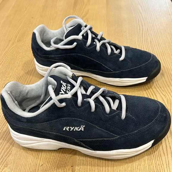 RYKA CATALYST Blue Suede Walking Shoe Size 7w 7 Wide Comfortable Sneaker - Picture 4 of 8